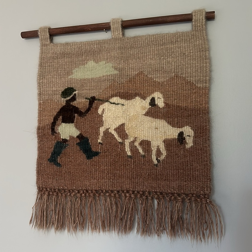 RARE GENUINE MOHAIR TAPESTRY FROM VILLAGE OF LETHOSO